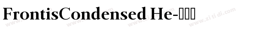 FrontisCondensed He字体转换
